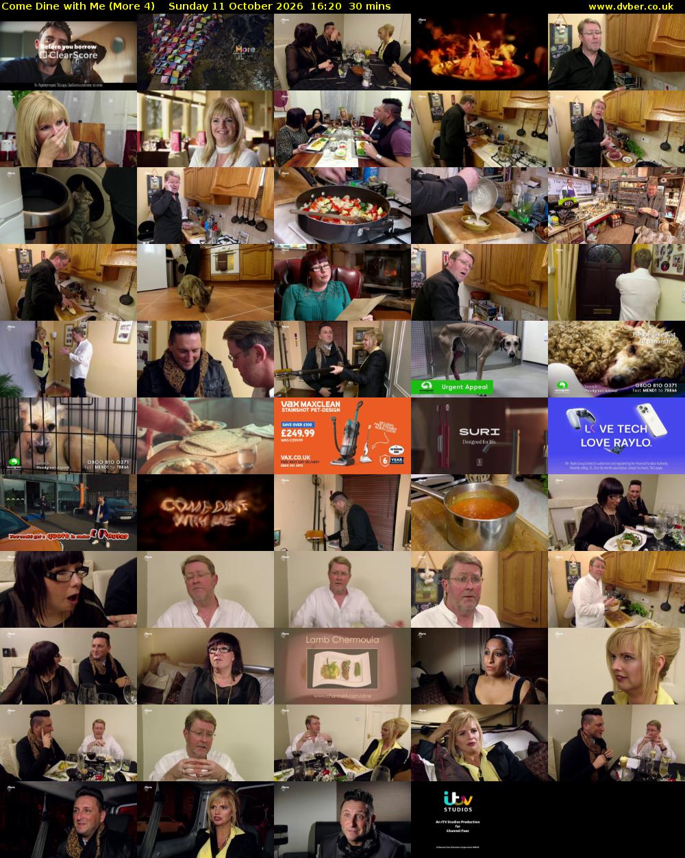 Come Dine with Me (More 4) Sunday 11 October 2026 16:20 - 16:50