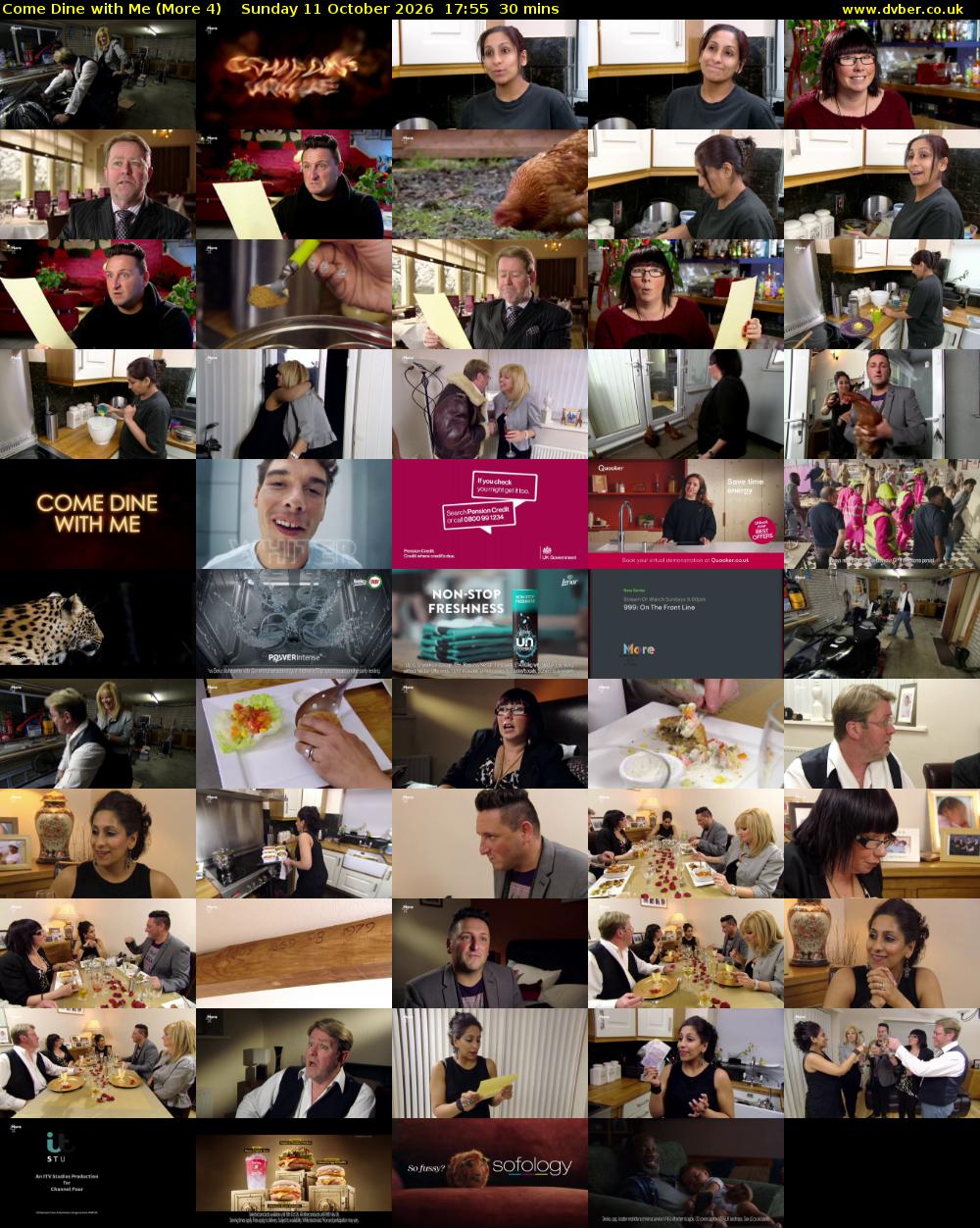Come Dine with Me (More 4) Sunday 11 October 2026 17:55 - 18:25