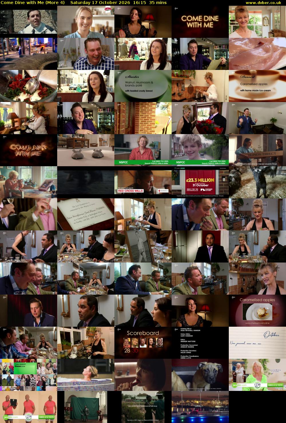 Come Dine with Me (More 4) Saturday 17 October 2026 16:15 - 16:50