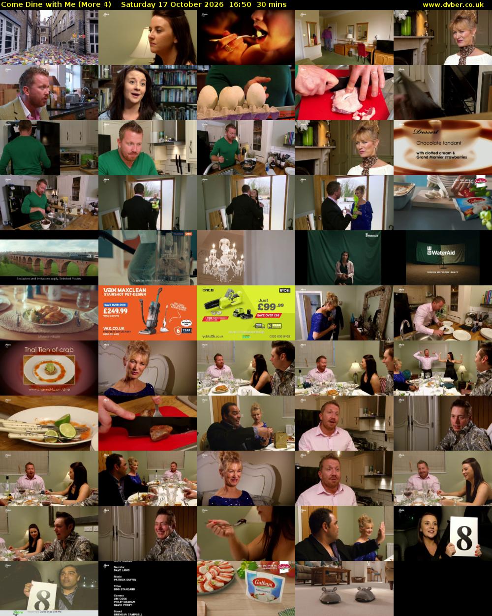 Come Dine with Me (More 4) Saturday 17 October 2026 16:50 - 17:20