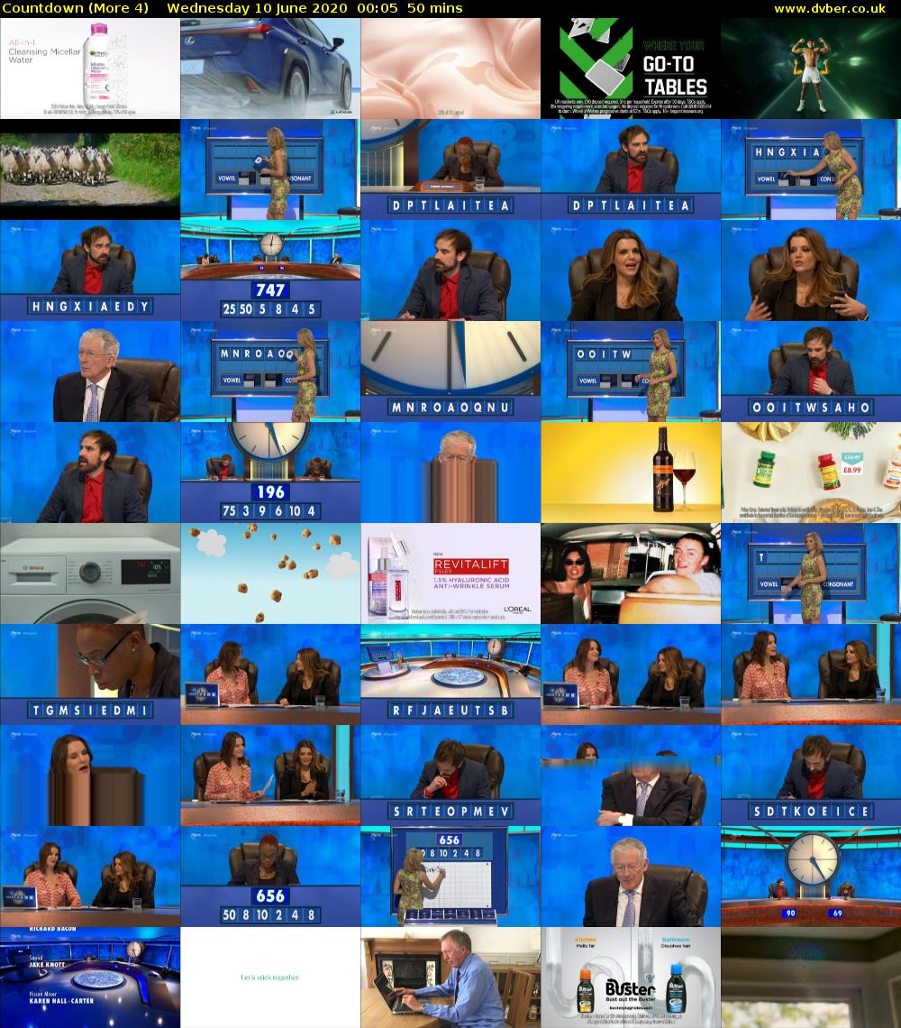 Countdown (More 4) Wednesday 10 June 2020 00:05 - 00:55