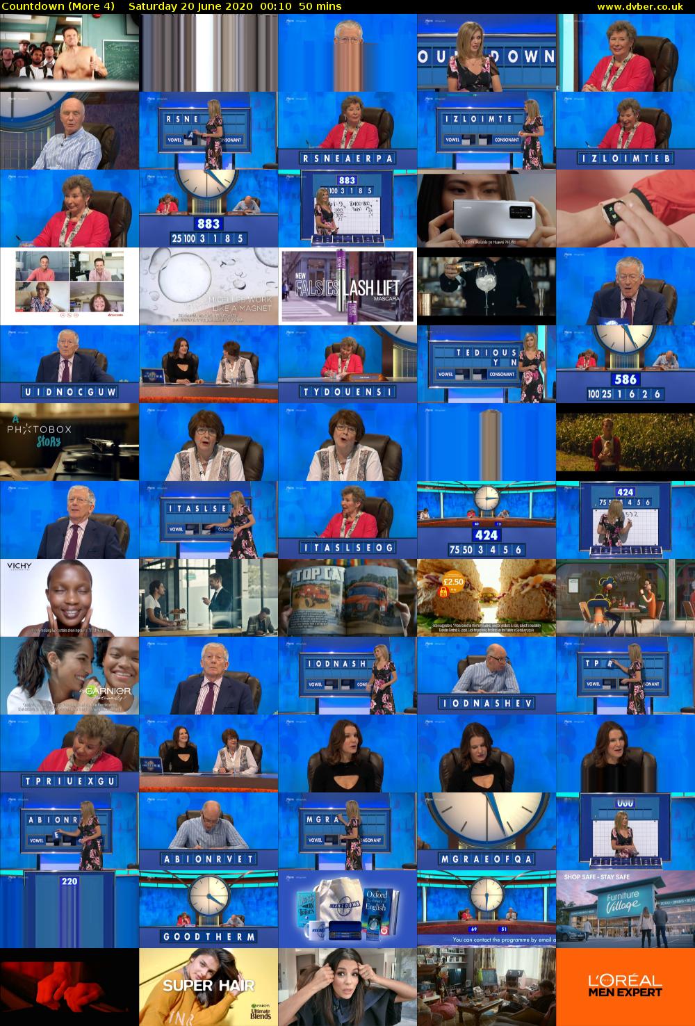 Countdown (More 4) Saturday 20 June 2020 00:10 - 01:00