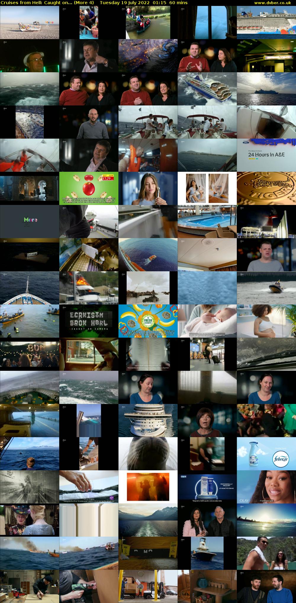 Cruises from Hell: Caught on... (More 4) Tuesday 19 July 2022 01:15 - 02:15