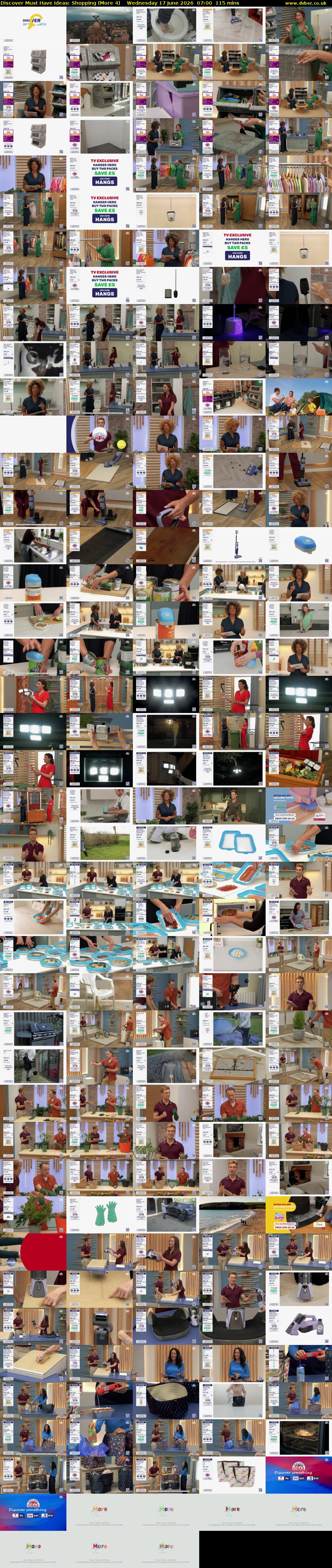 Discover Must Have Ideas: Shopping (More 4) Wednesday 17 June 2026 07:00 - 08:55