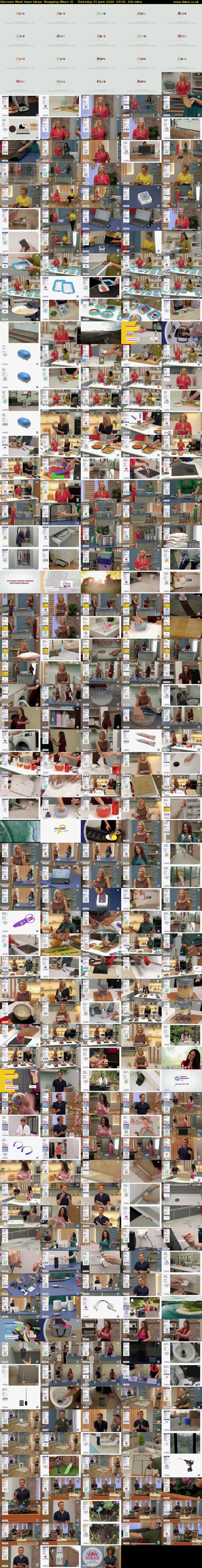 Discover Must Have Ideas: Shopping (More 4) Thursday 25 June 2026 03:50 - 07:00