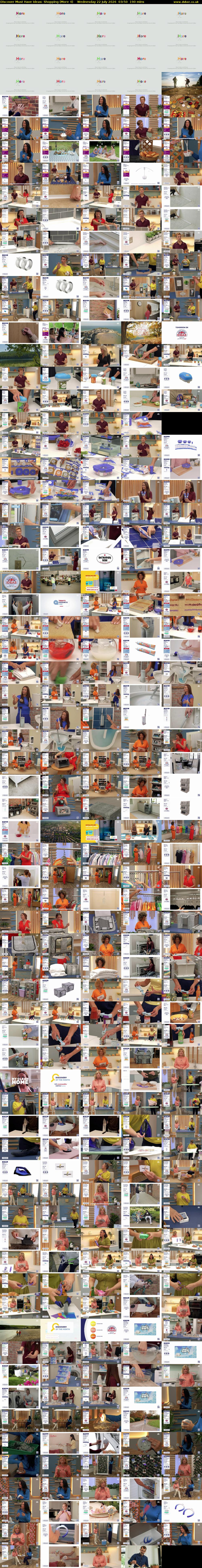 Discover Must Have Ideas: Shopping (More 4) Wednesday 22 July 2026 03:50 - 07:00