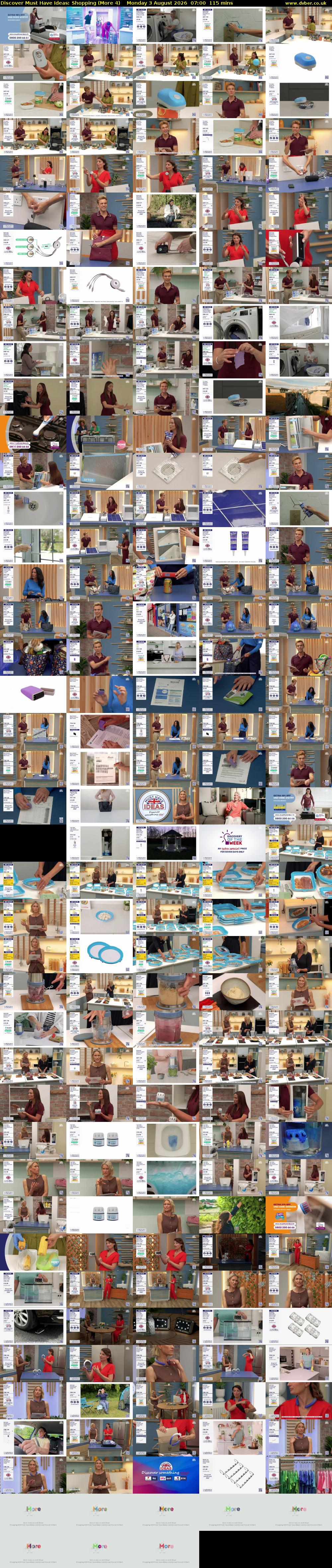 Discover Must Have Ideas: Shopping (More 4) Monday 3 August 2026 07:00 - 08:55