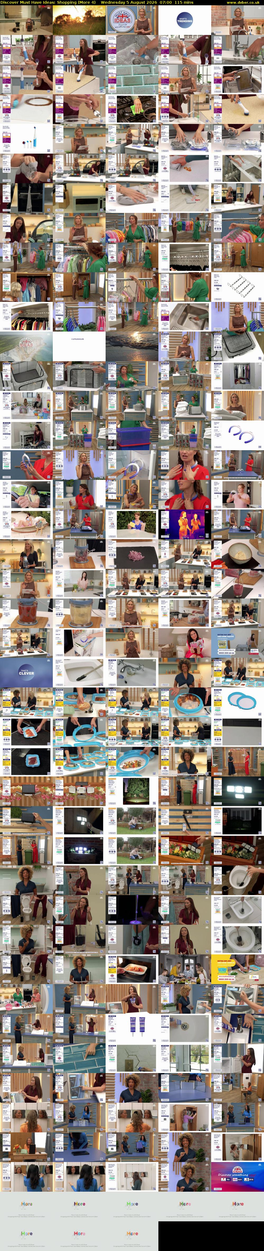 Discover Must Have Ideas: Shopping (More 4) Wednesday 5 August 2026 07:00 - 08:55