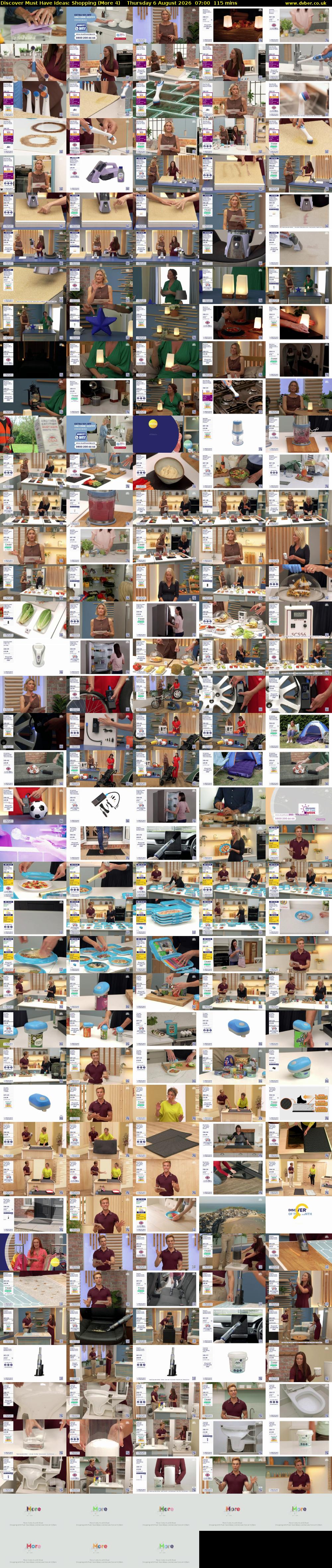 Discover Must Have Ideas: Shopping (More 4) Thursday 6 August 2026 07:00 - 08:55