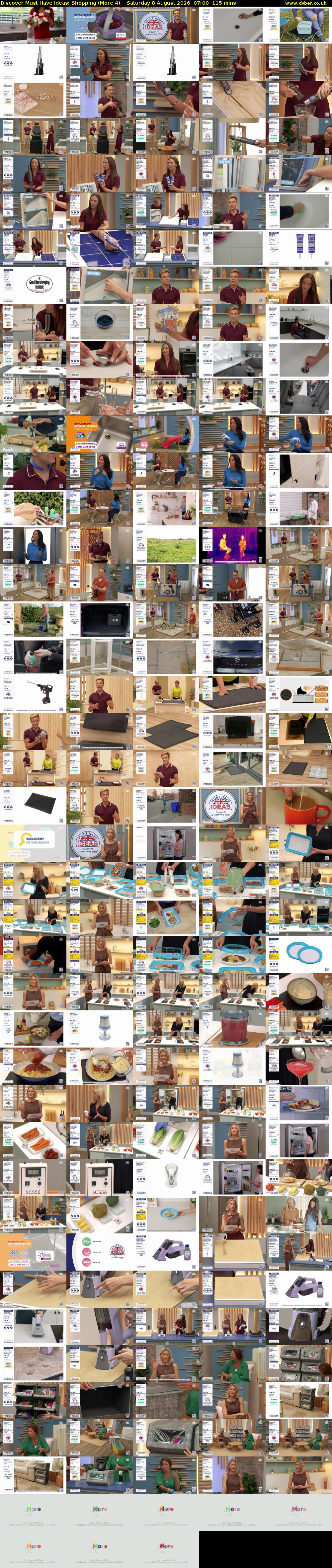 Discover Must Have Ideas: Shopping (More 4) Saturday 8 August 2026 07:00 - 08:55