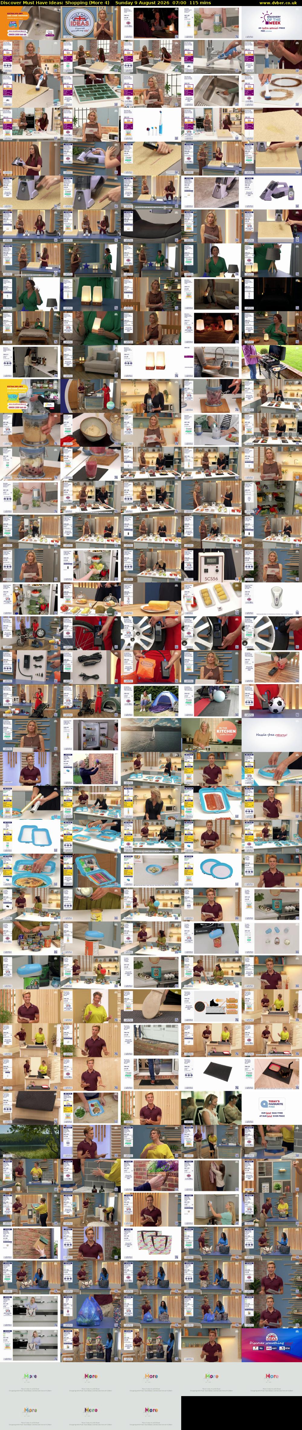 Discover Must Have Ideas: Shopping (More 4) Sunday 9 August 2026 07:00 - 08:55