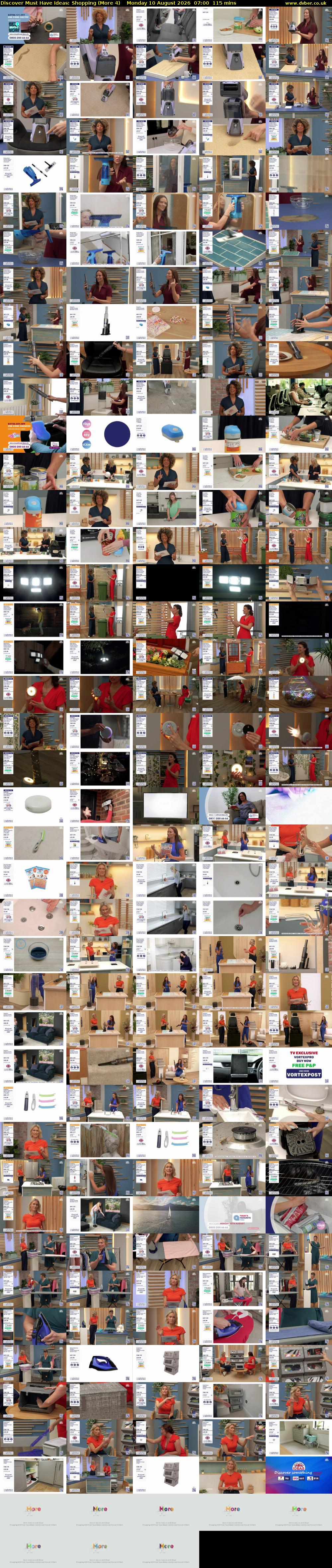 Discover Must Have Ideas: Shopping (More 4) Monday 10 August 2026 07:00 - 08:55