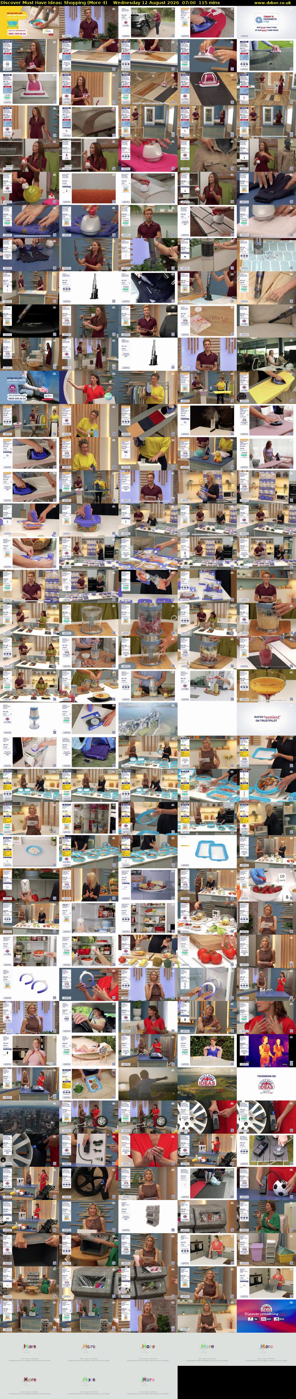 Discover Must Have Ideas: Shopping (More 4) Wednesday 12 August 2026 07:00 - 08:55
