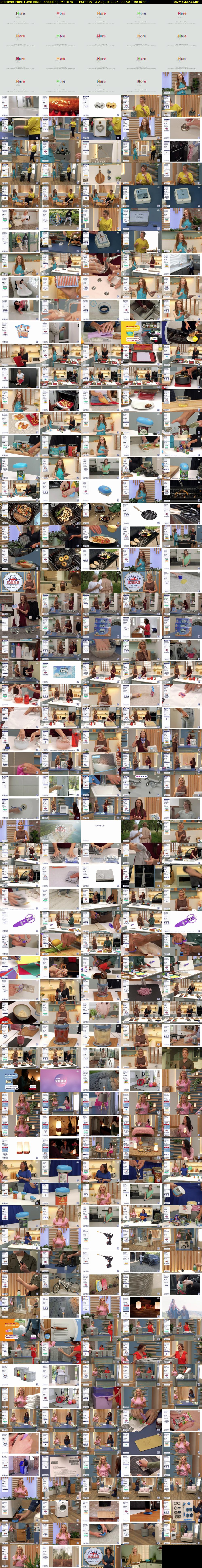 Discover Must Have Ideas: Shopping (More 4) Thursday 13 August 2026 03:50 - 07:00