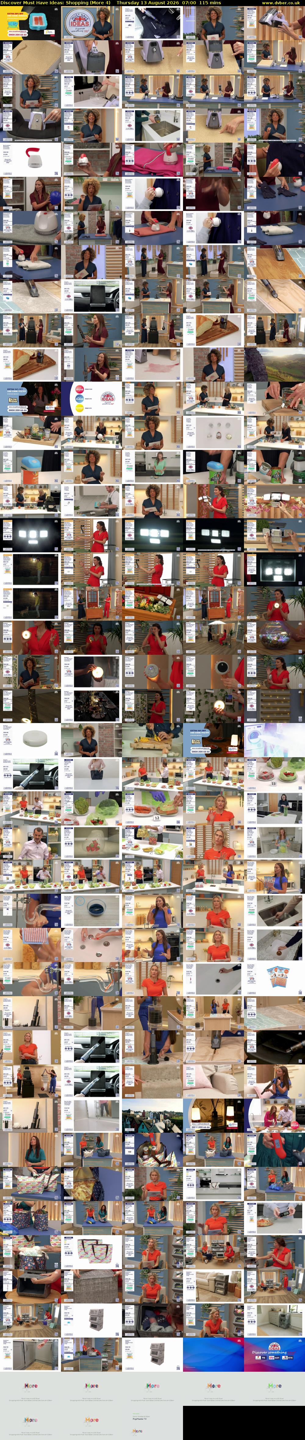 Discover Must Have Ideas: Shopping (More 4) Thursday 13 August 2026 07:00 - 08:55