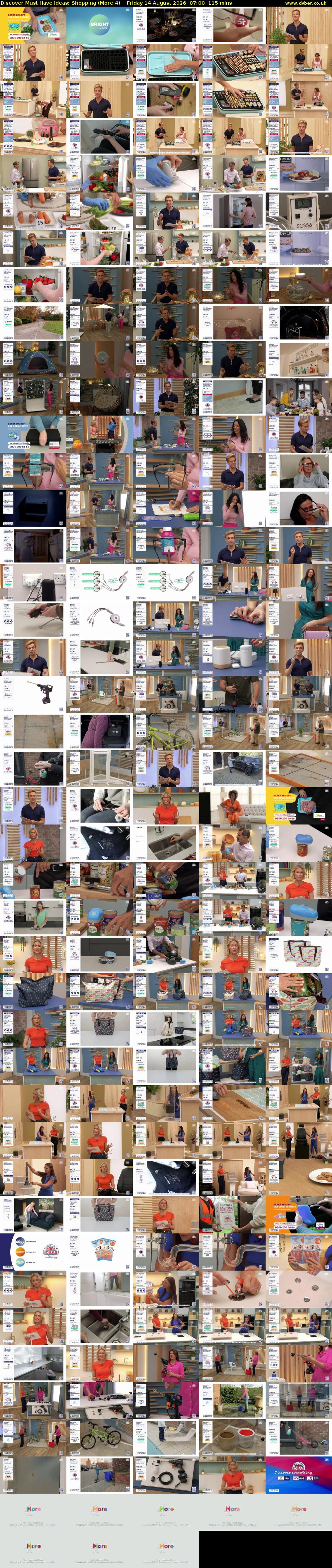 Discover Must Have Ideas: Shopping (More 4) Friday 14 August 2026 07:00 - 08:55