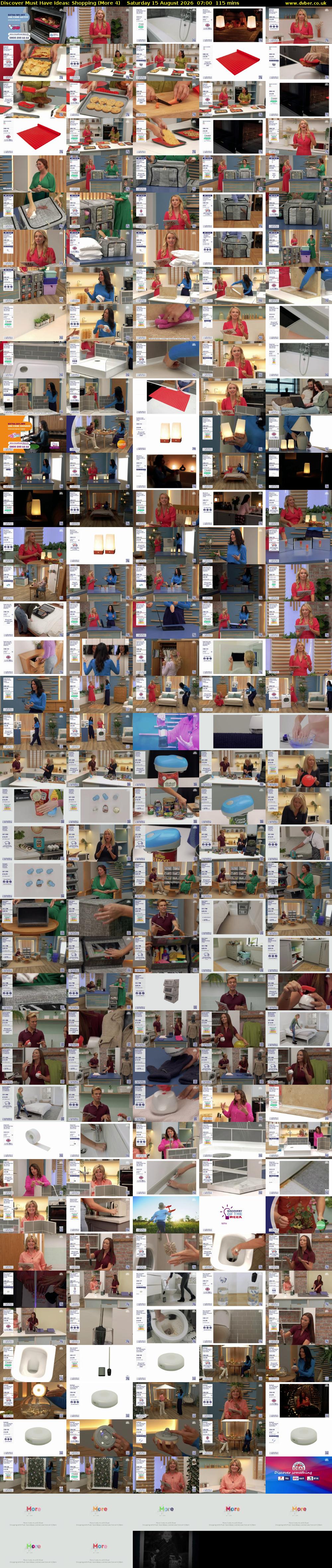 Discover Must Have Ideas: Shopping (More 4) Saturday 15 August 2026 07:00 - 08:55