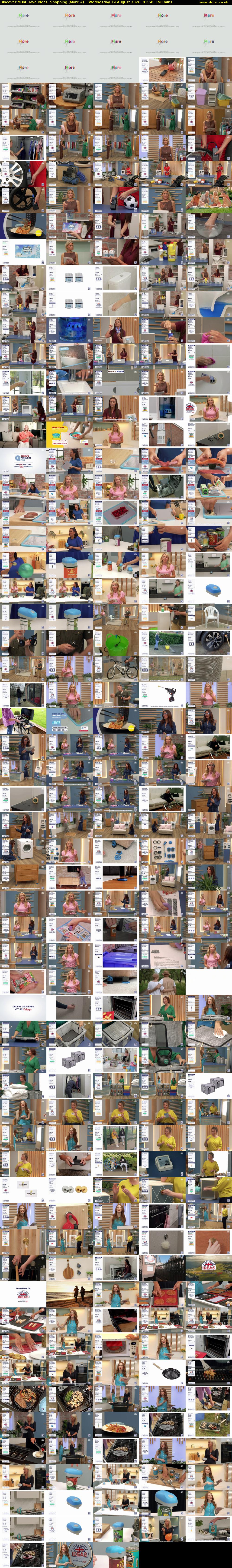 Discover Must Have Ideas: Shopping (More 4) Wednesday 19 August 2026 03:50 - 07:00