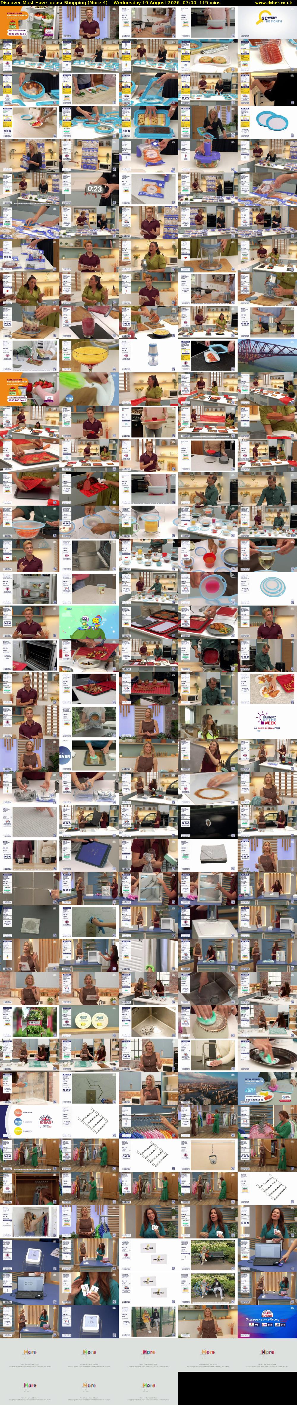 Discover Must Have Ideas: Shopping (More 4) Wednesday 19 August 2026 07:00 - 08:55