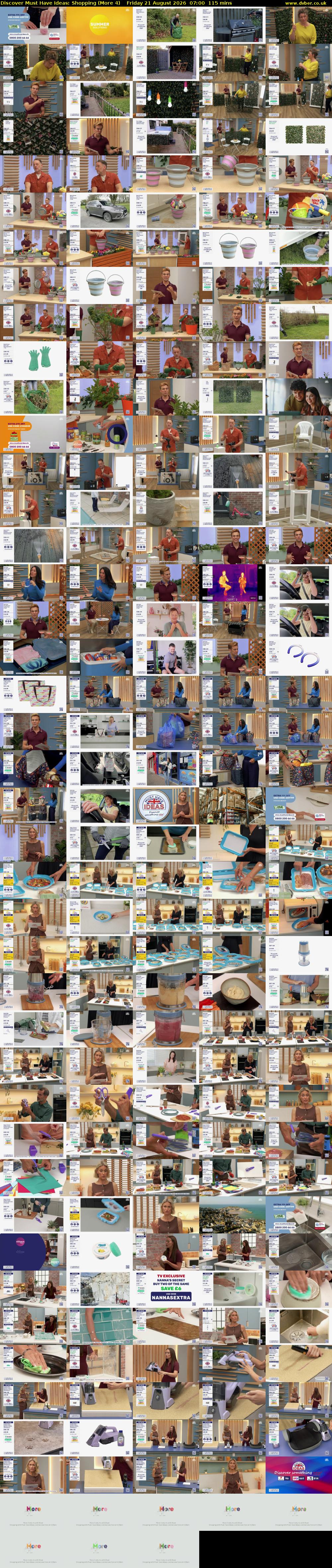 Discover Must Have Ideas: Shopping (More 4) Friday 21 August 2026 07:00 - 08:55
