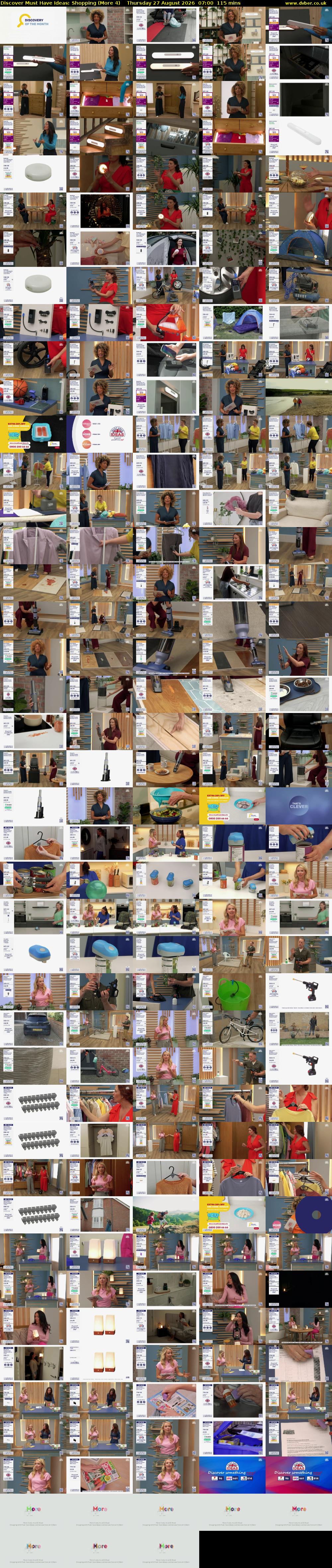 Discover Must Have Ideas: Shopping (More 4) Thursday 27 August 2026 07:00 - 08:55