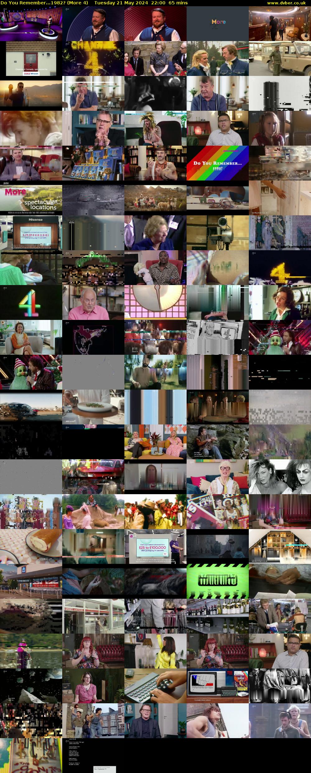 Do You Remember...1982? (More 4) Tuesday 21 May 2024 22:00 - 23:05