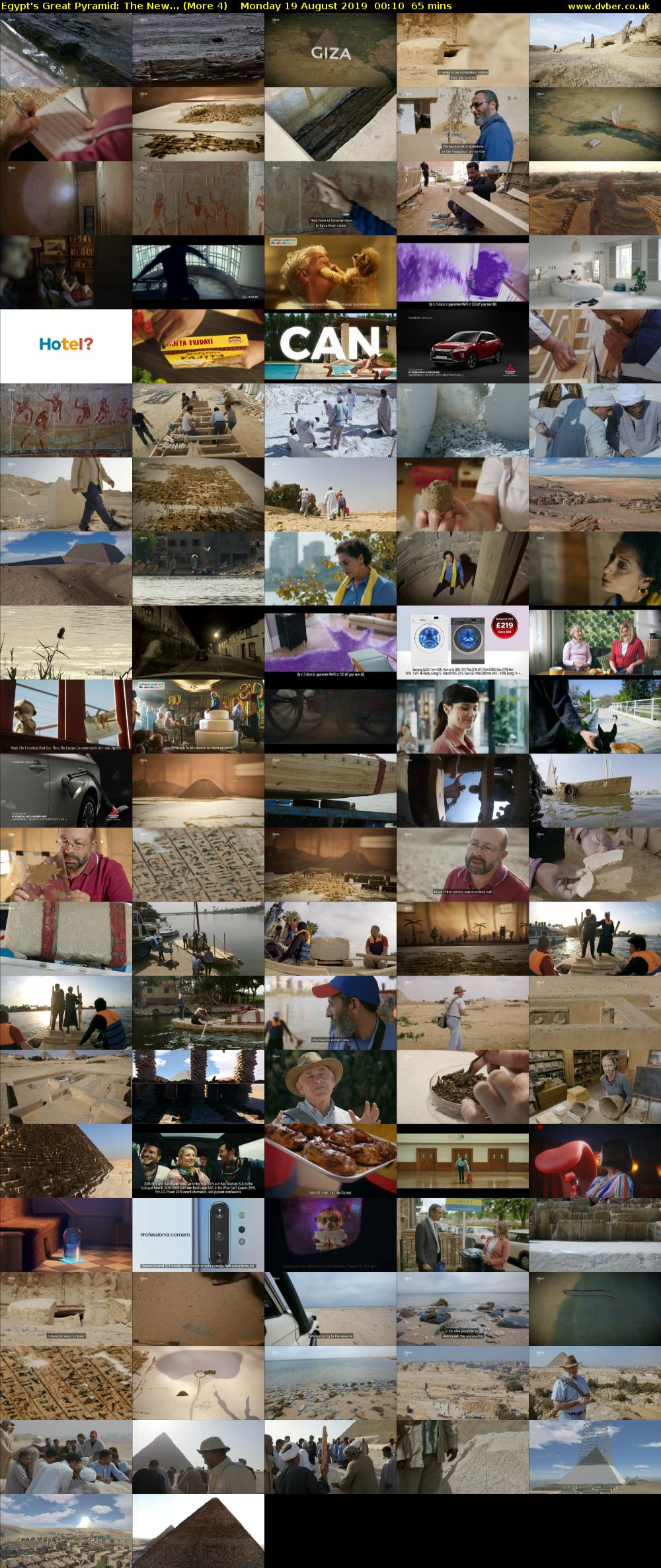 Egypt's Great Pyramid: The New... (More 4) Monday 19 August 2019 00:10 - 01:15