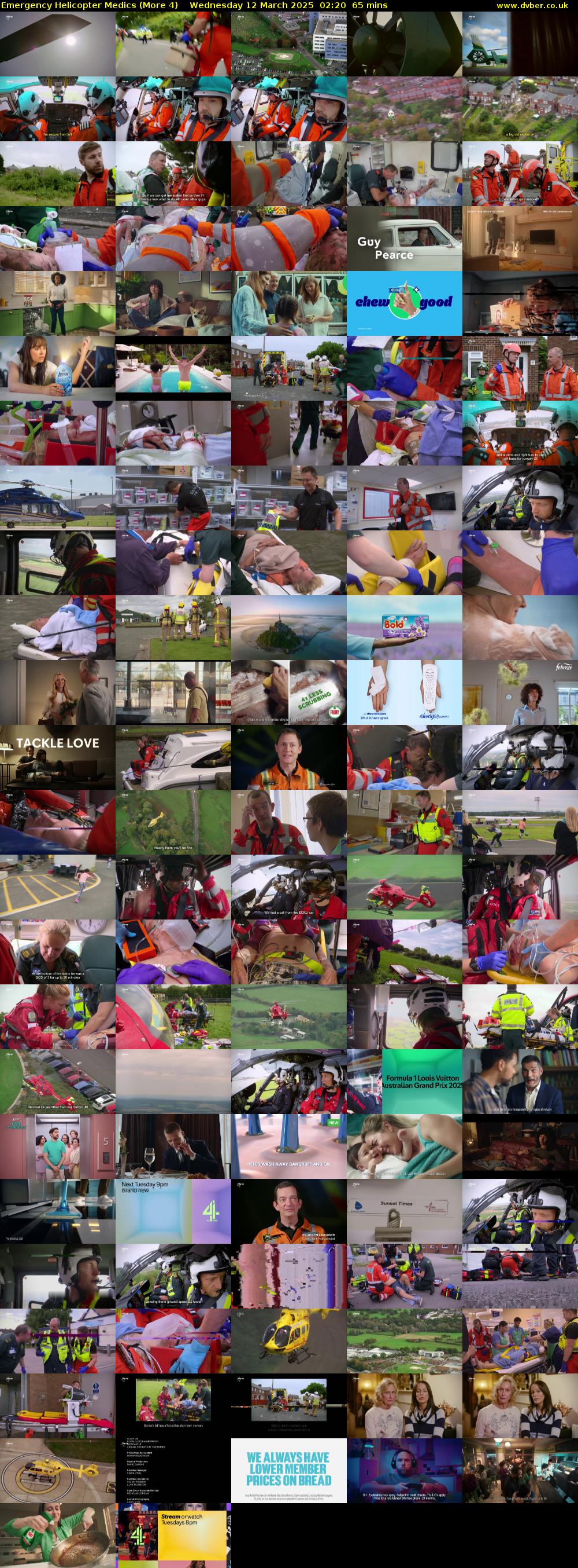 Emergency Helicopter Medics (More 4) Wednesday 12 March 2025 02:20 - 03:25