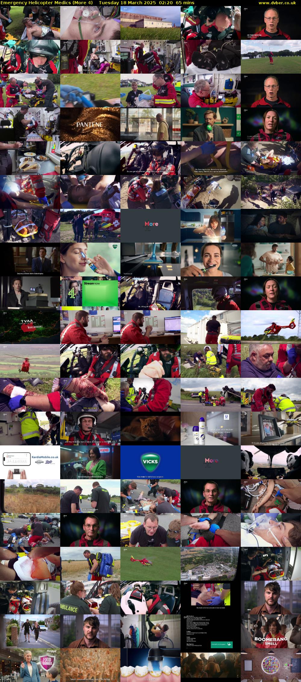 Emergency Helicopter Medics (More 4) Tuesday 18 March 2025 02:20 - 03:25