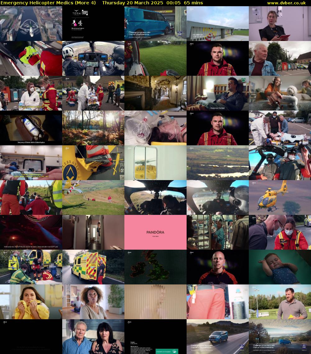 Emergency Helicopter Medics (More 4) Thursday 20 March 2025 00:05 - 01:10