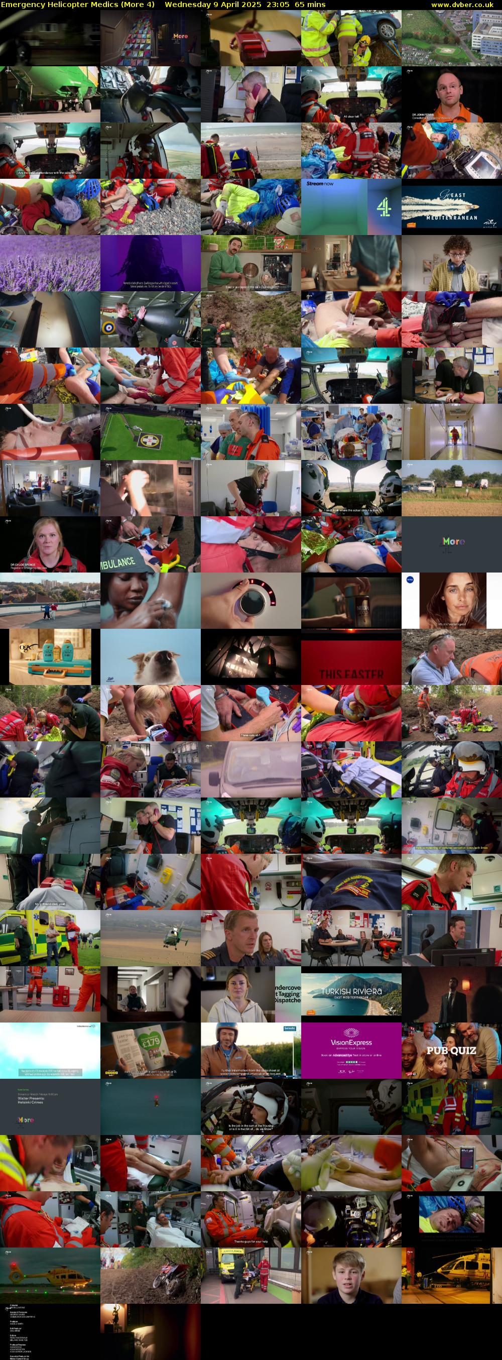 Emergency Helicopter Medics (More 4) Wednesday 9 April 2025 23:05 - 00:10