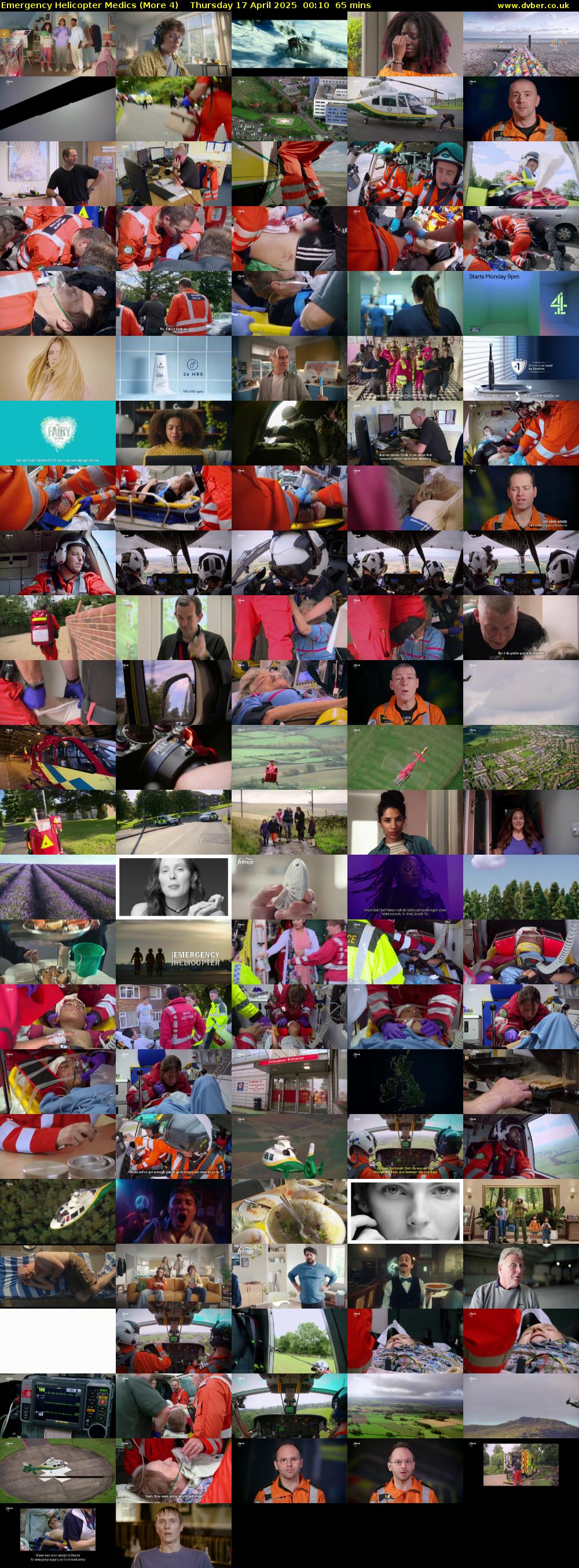 Emergency Helicopter Medics (More 4) Thursday 17 April 2025 00:10 - 01:15