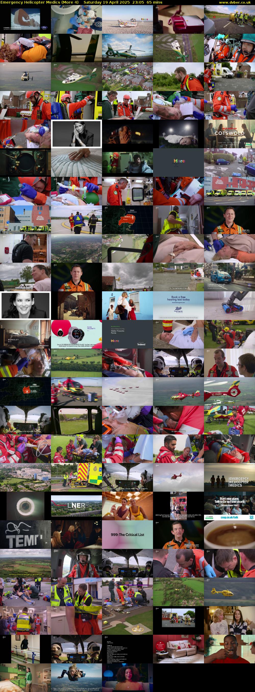 Emergency Helicopter Medics (More 4) Saturday 19 April 2025 23:05 - 00:10