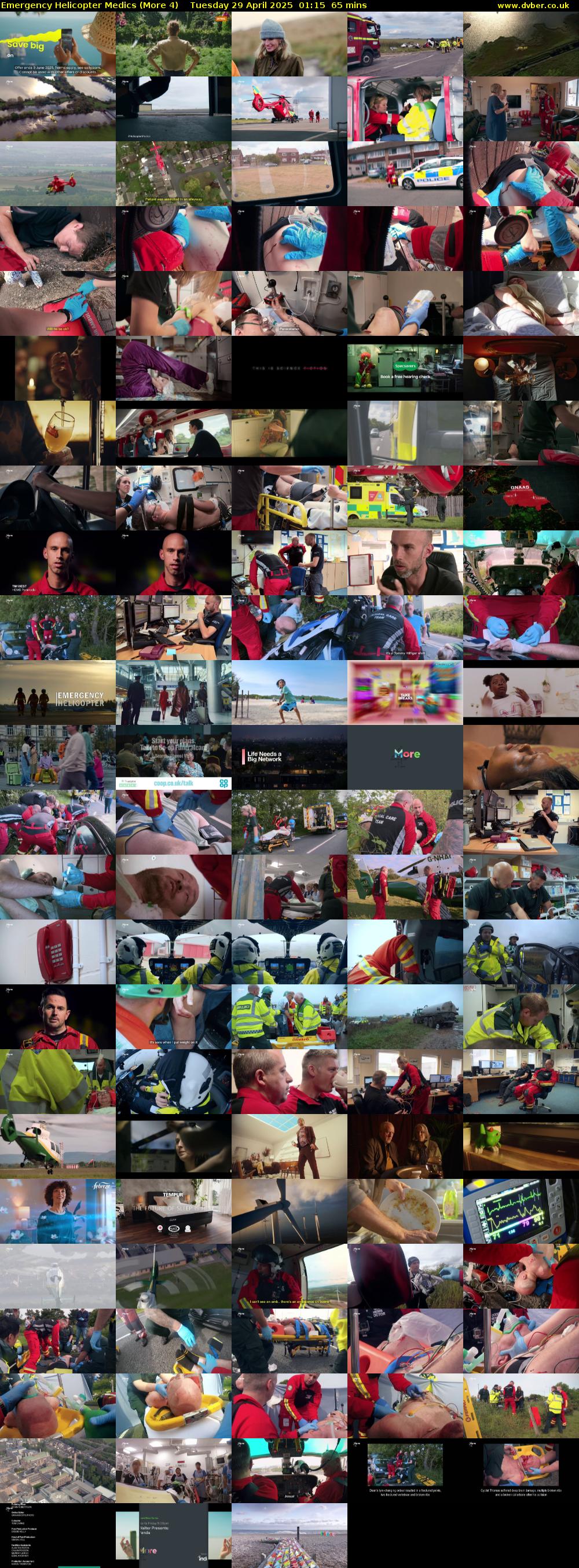 Emergency Helicopter Medics (More 4) Tuesday 29 April 2025 01:15 - 02:20