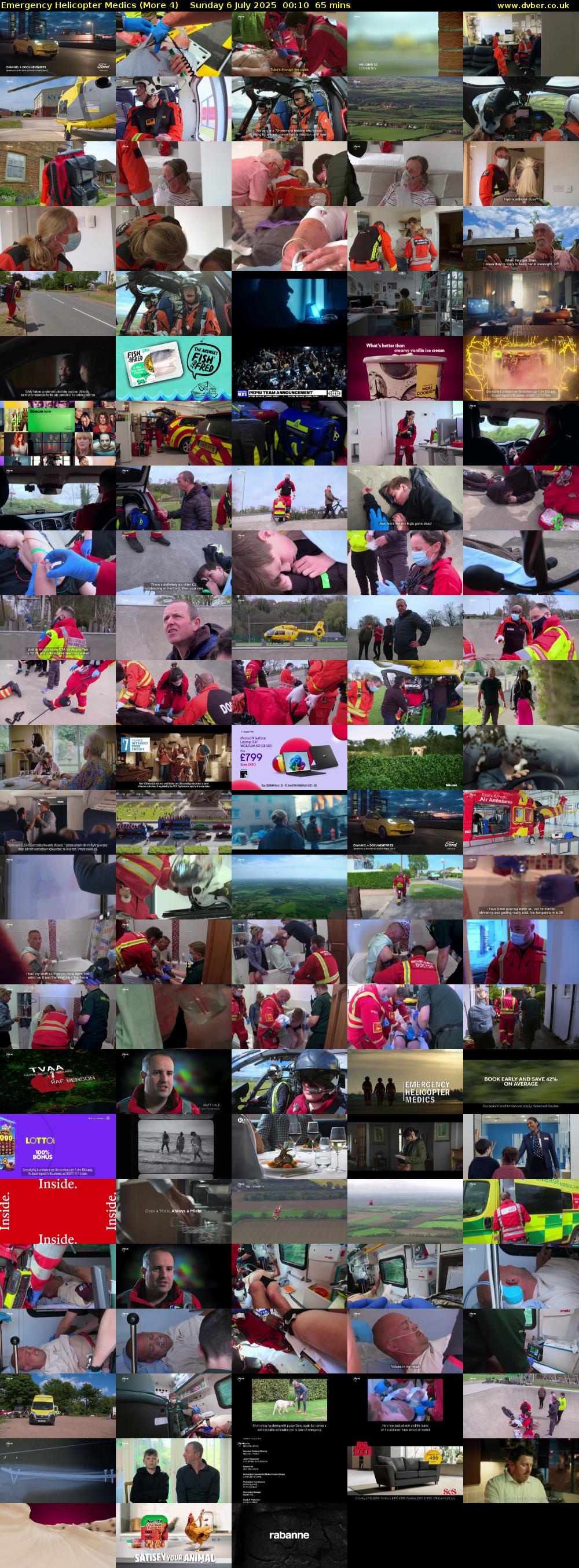 Emergency Helicopter Medics (More 4) Sunday 6 July 2025 00:10 - 01:15