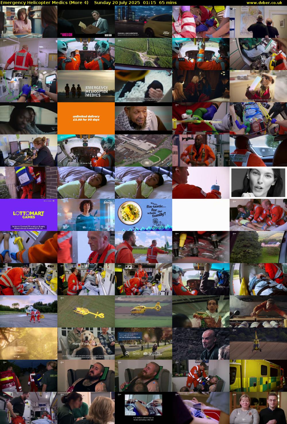 Emergency Helicopter Medics (More 4) Sunday 20 July 2025 01:15 - 02:20