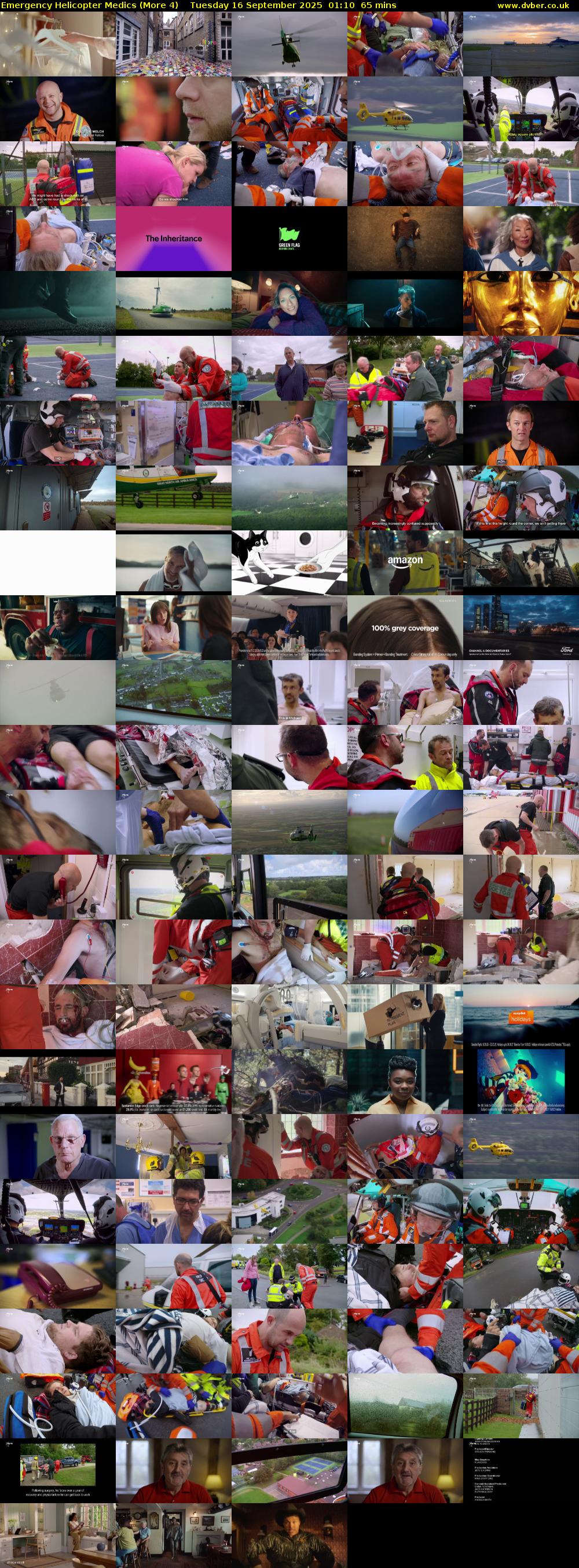 Emergency Helicopter Medics (More 4) Tuesday 16 September 2025 01:10 - 02:15
