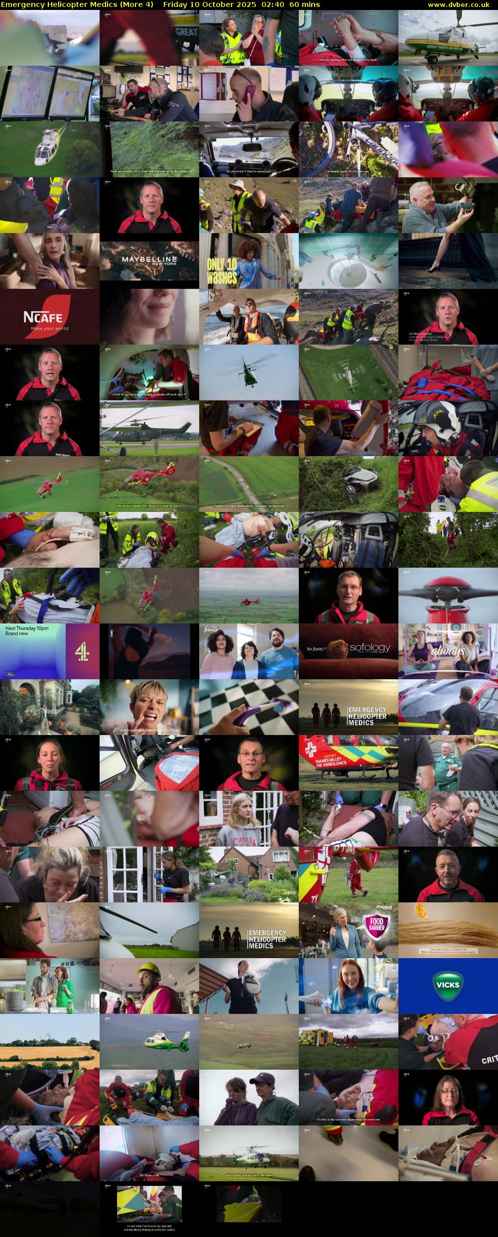 Emergency Helicopter Medics (More 4) Friday 10 October 2025 02:40 - 03:40