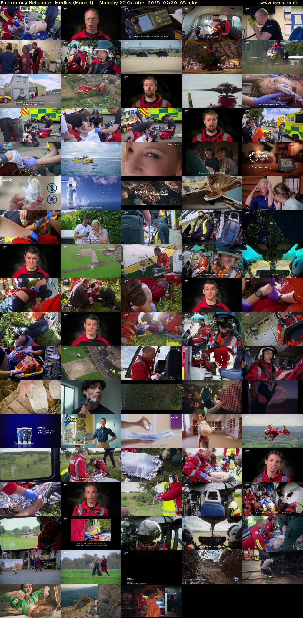 Emergency Helicopter Medics (More 4) Monday 20 October 2025 02:20 - 03:25