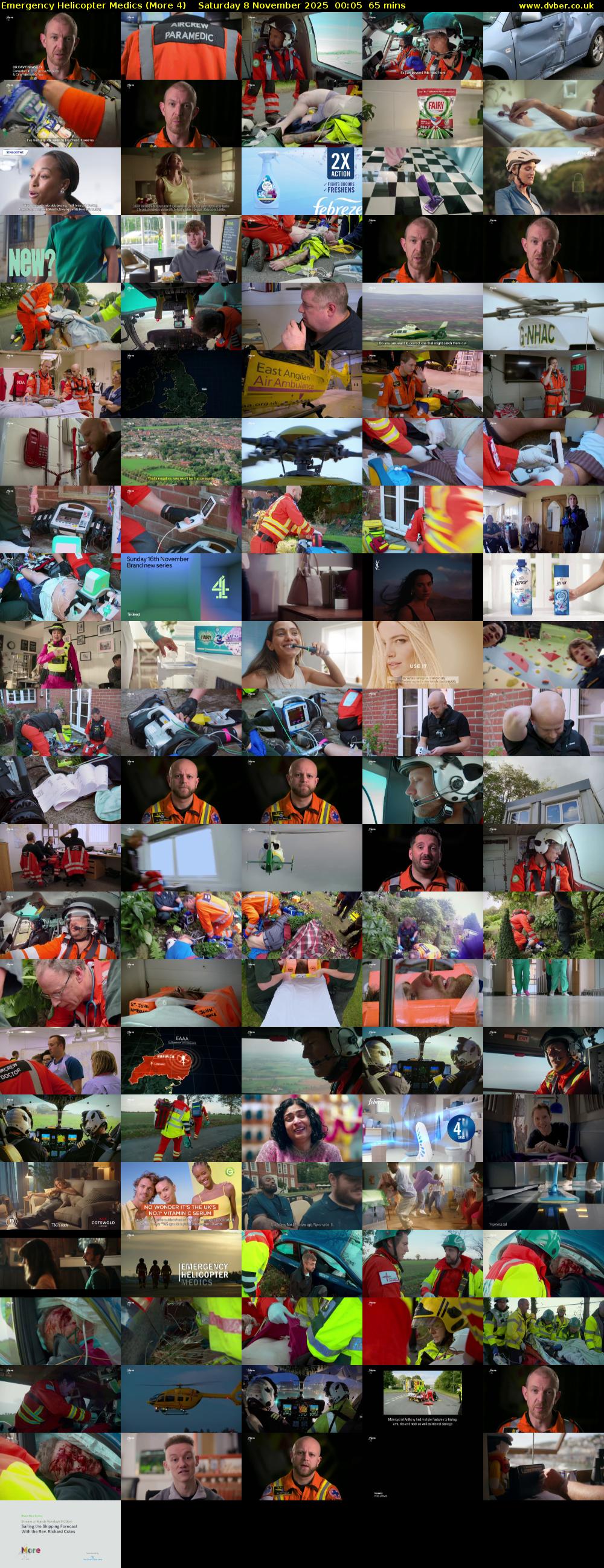 Emergency Helicopter Medics (More 4) Saturday 8 November 2025 00:05 - 01:10