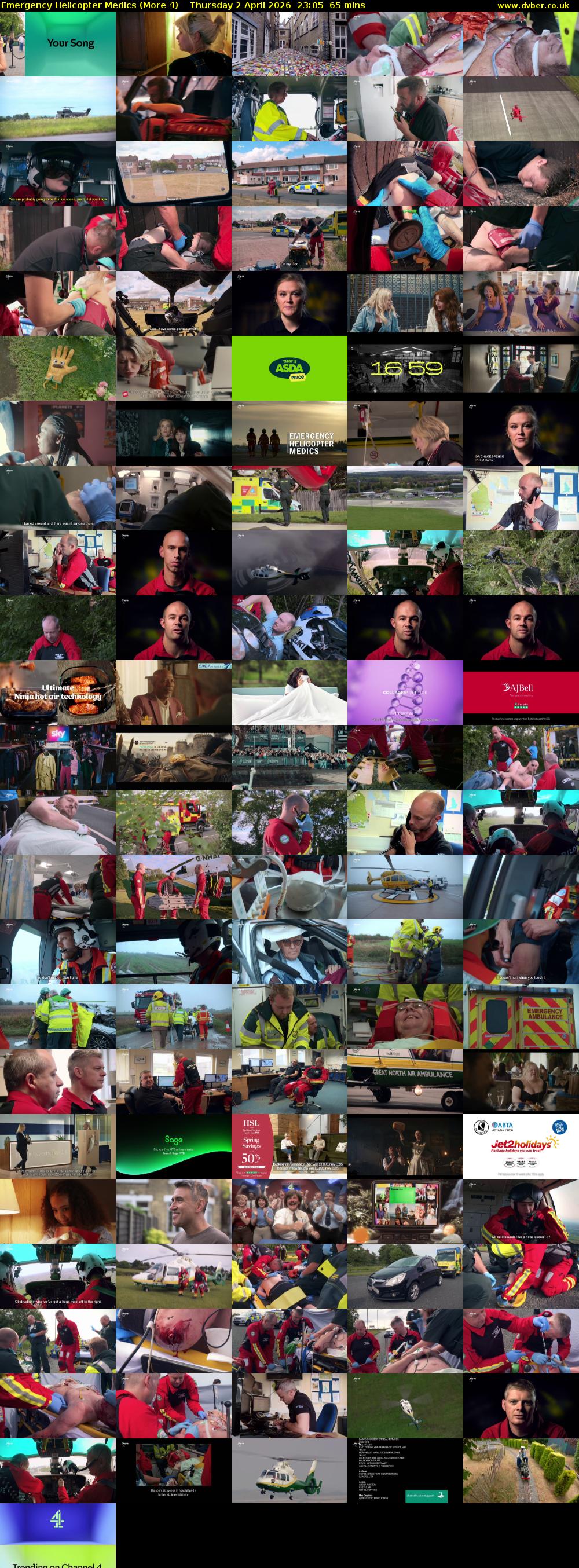 Emergency Helicopter Medics (More 4) Thursday 2 April 2026 23:05 - 00:10