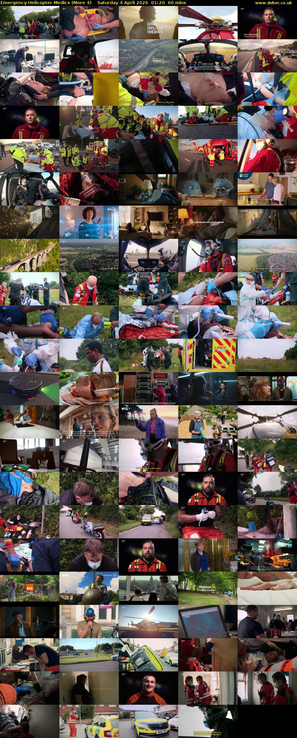 Emergency Helicopter Medics (More 4) Saturday 4 April 2026 01:20 - 02:20