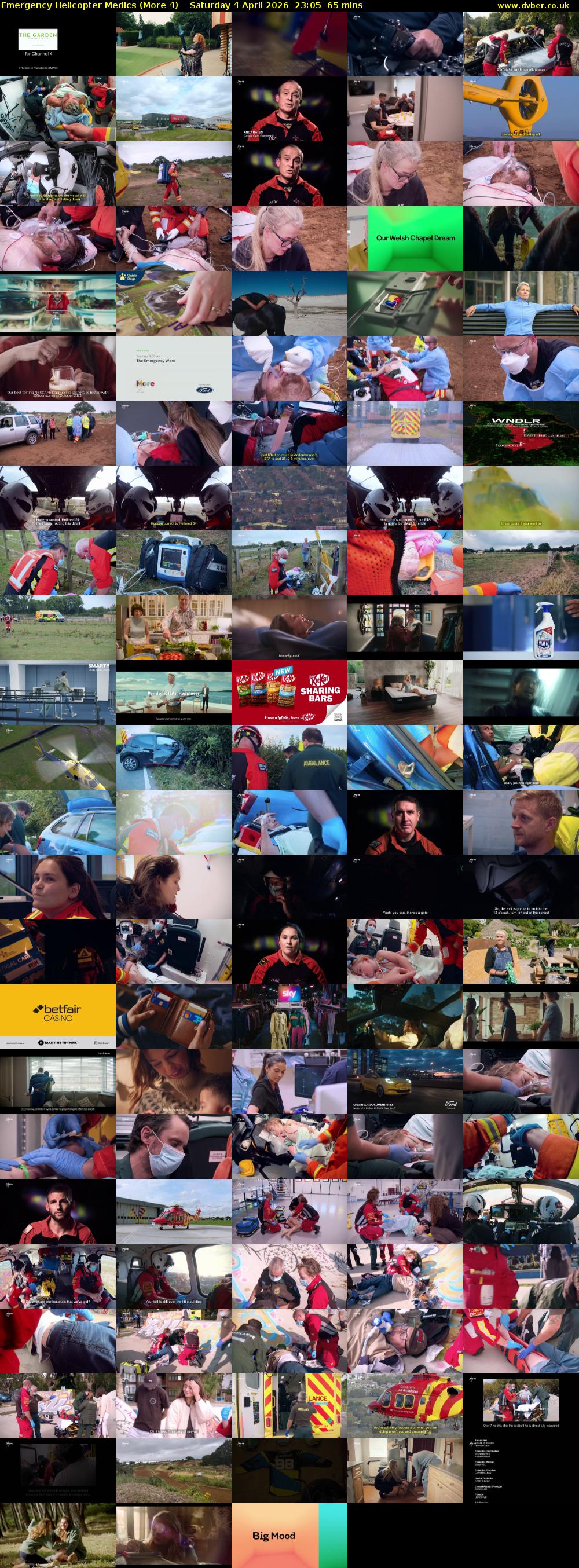 Emergency Helicopter Medics (More 4) Saturday 4 April 2026 23:05 - 00:10