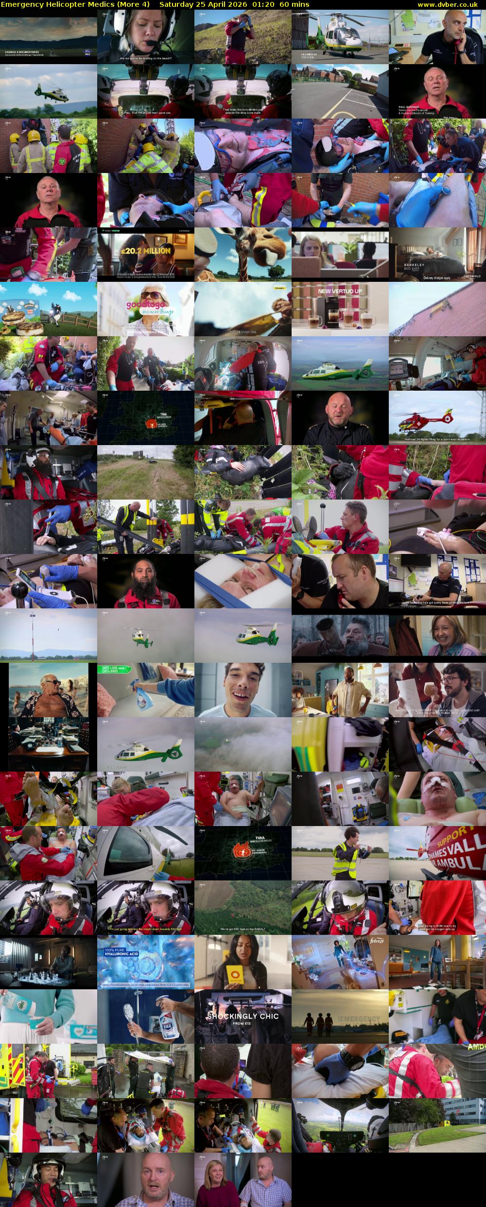 Emergency Helicopter Medics (More 4) Saturday 25 April 2026 01:20 - 02:20