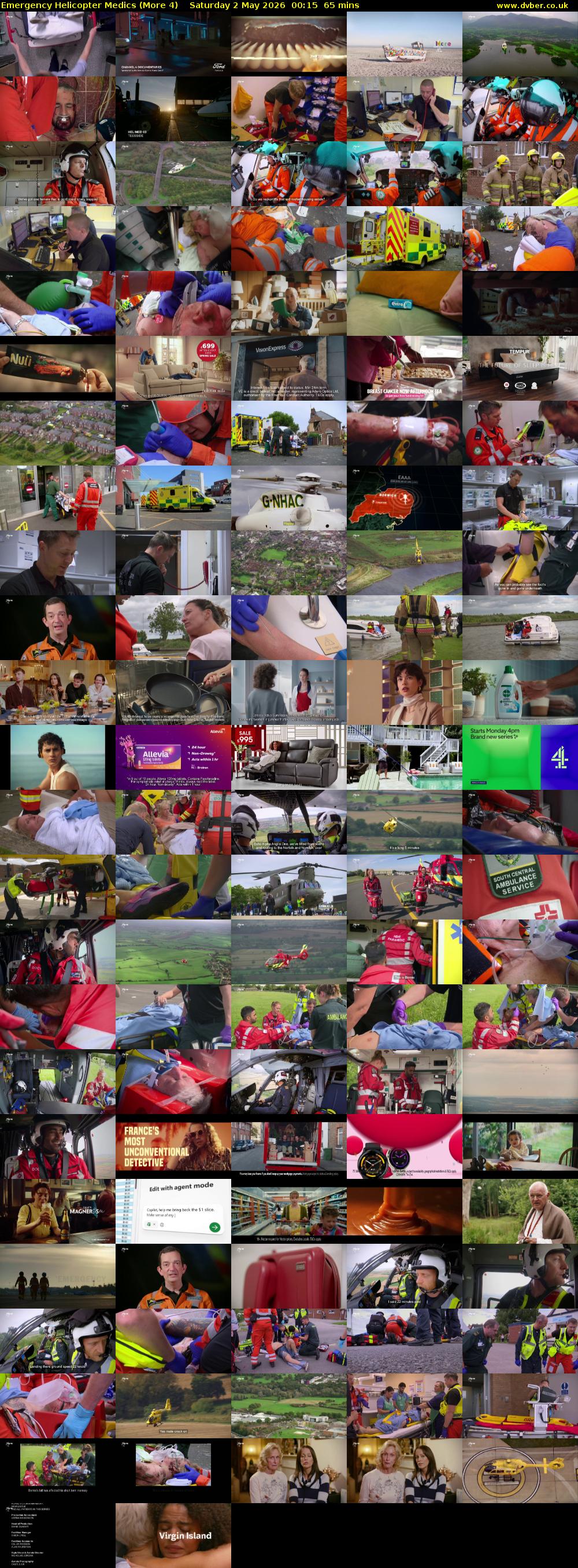Emergency Helicopter Medics (More 4) Saturday 2 May 2026 00:15 - 01:20