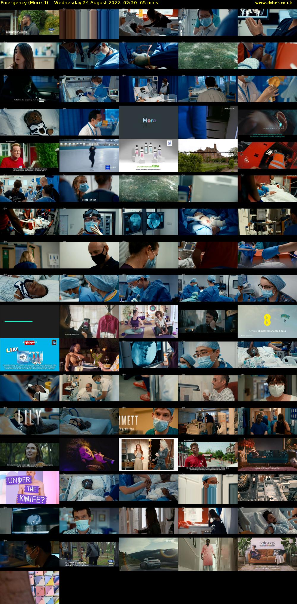 Emergency (More 4) Wednesday 24 August 2022 02:20 - 03:25