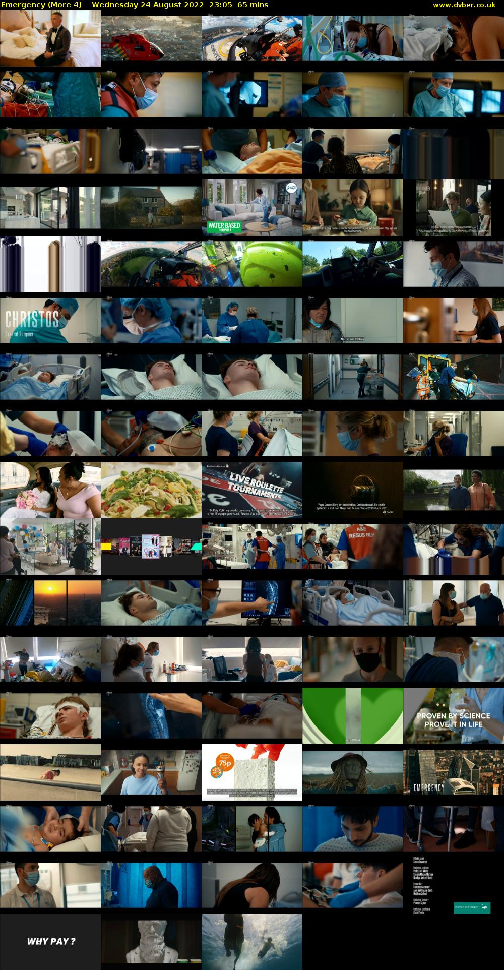 Emergency (More 4) Wednesday 24 August 2022 23:05 - 00:10