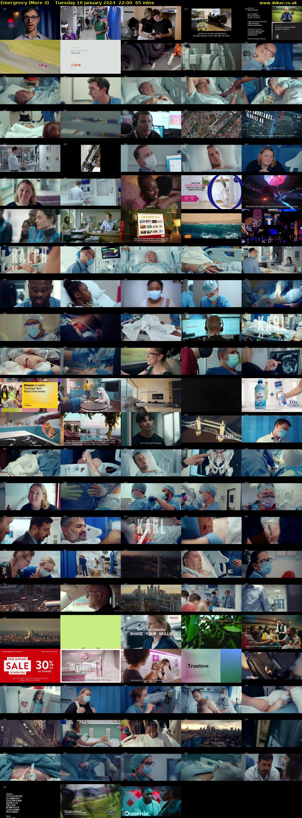 Emergency (More 4) Tuesday 16 January 2024 22:00 - 23:05