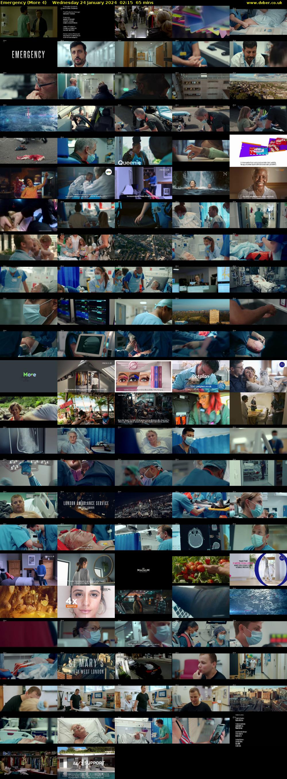 Emergency (More 4) Wednesday 24 January 2024 02:15 - 03:20