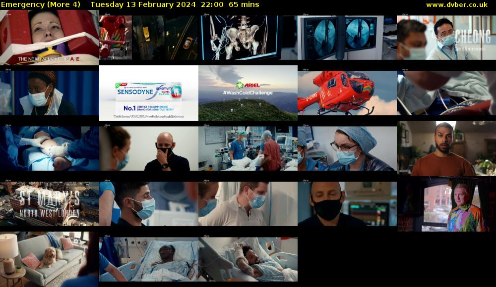 Emergency (More 4) Tuesday 13 February 2024 22:00 - 23:05